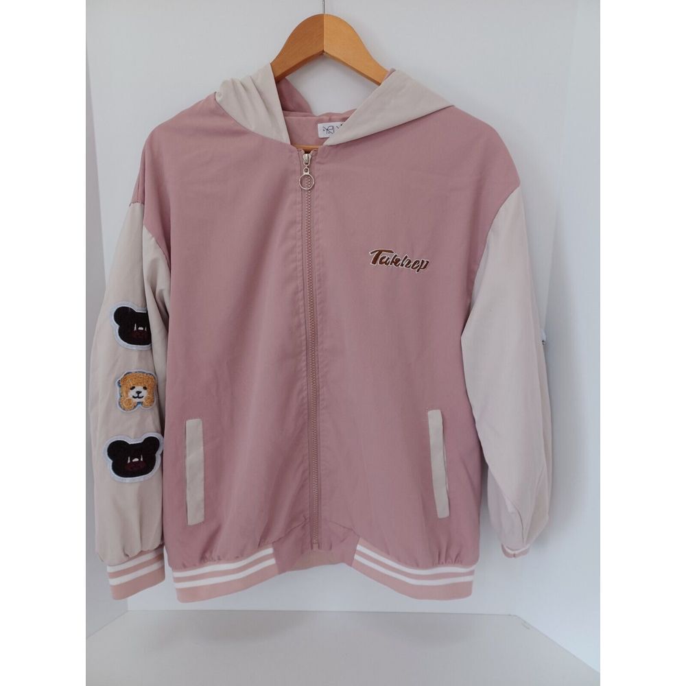 HTF Kawaii Harajuku Bear Jacket Sweater Pink Medium Limited Edition - Picture 1 of 9